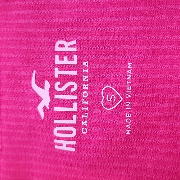 Hollister Hot Pink Ribbed Crop Top S - Picture 7 of 11